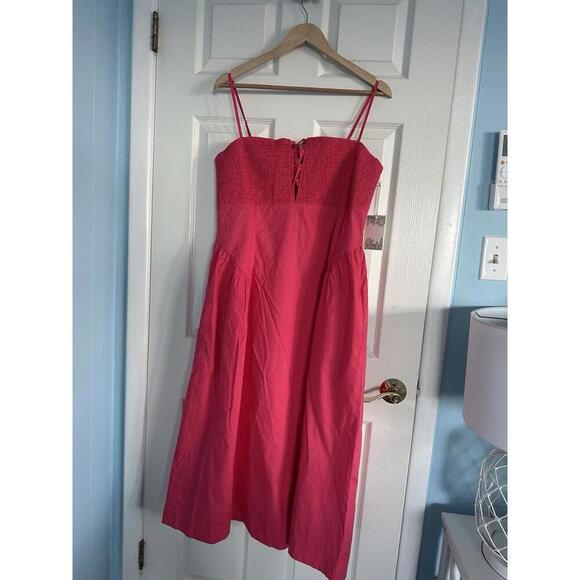 Tuckernuck Hyacinth House Watermelon Pink Serafina Midi Dress NWT Extra Large - Picture 2 of 4